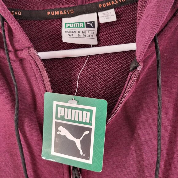 Puma Evo Hooded Womans Pullover Sweatshirt S Plum Size S NWT MSRP $70 - Picture 4 of 11